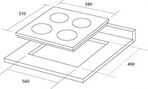 Варочная поверхность PYRAMIDA PFH 640 STG RED