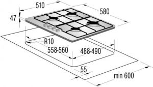 Варочная поверхность GORENJE GW 6N41 IX