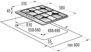 Варочная поверхность GORENJE G 6N40 IX