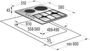 Варочная поверхность GORENJE K 6 N2 BX (KVK41K-1V)