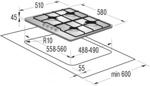 Варочная поверхность GORENJE G 6N40 BB