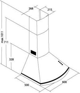 Вытяжка PYRAMIDA KM 60 (inox)