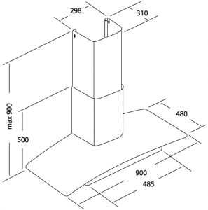 Вытяжка PYRAMIDA HEE 92 (900mm)