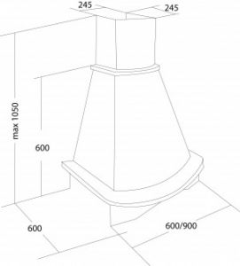 Вытяжка PYRAMIDA R 60 white
