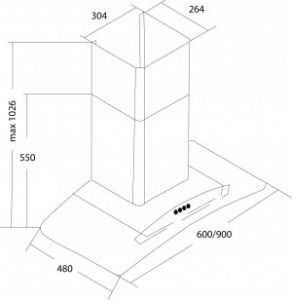 Вытяжка PYRAMIDA HEE 96 (900 mm)