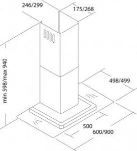 Вытяжка PYRAMIDA HEE 61 (B-600mm)