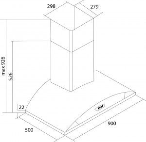 Вытяжка PYRAMIDA HEE 90 (900mm)