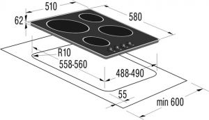 Варочная поверхность GORENJE ECT 680-ORA