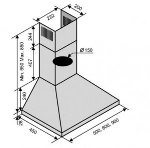 Вытяжка VENTOLUX MILANO 50 WH 1000