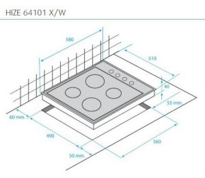 Варочная поверхность BEKO HIZE64101W