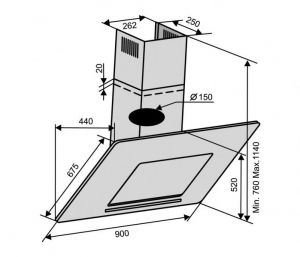 Вытяжка VENTOLUX Mirror 60 BK