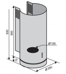 Вытяжка VENTOLUX CILINDRO 1200