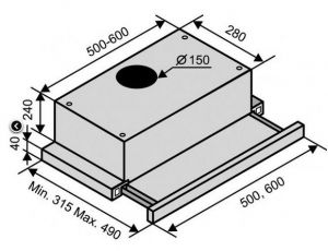 Вытяжка VENTOLUX GARDA 60 OW (750) IT