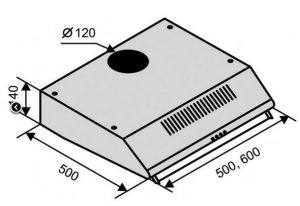 Вытяжка VENTOLUX PARMA 50 BR