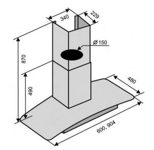 Вытяжка VENTOLUX VENEZIA 90 LCD