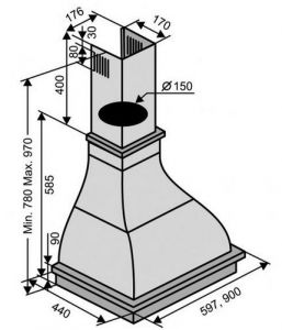 Вытяжка VENTOLUX VITTORIA 60 GW
