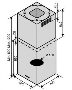 Вытяжка VENTOLUX ISOLA CUBE