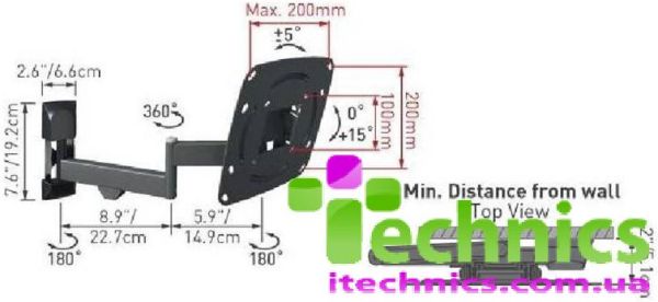 Настенный крепеж EVEREST E240-EV.B