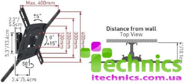 Настенный крепеж EVEREST E320-EV.B
