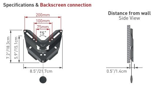 Настенный крепеж Barkan LCD Mount 20F.B